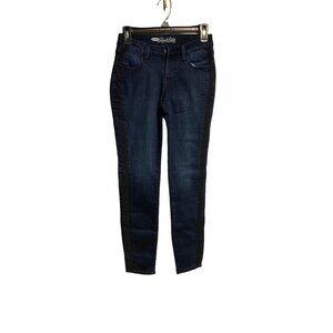 Old Navy Rock Star Women's Jeans Low Rise Dark Wash Skinny Blue Denim Size 4R